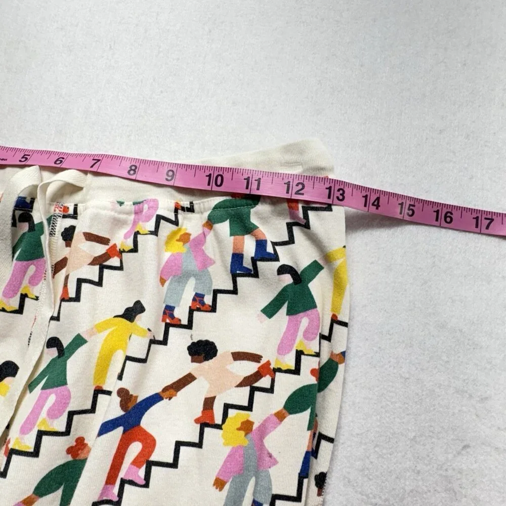 HANNA ANDERSON Kids Pajama Bottom Size M Multicolor Stairs Helping 25-13‎